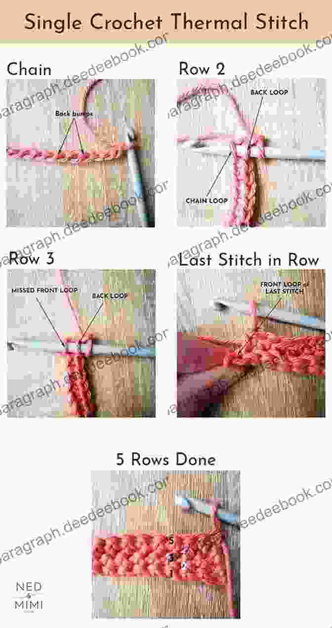 A Diagram Showing The Steps Involved In Making A Single Crochet Stitch Crochet Mandala Afghan: How To Crochet Your Own Mandala Afghan: Crochetted Mandala Afghan Patterns