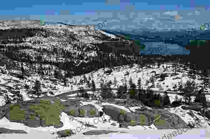 A Hiker Stands Atop A Mountain Pass On The Donner Trail, With Snow Capped Peaks In The Distance. WESTWARD WOMAN: My Two Thousand Mile Trek Of Raw Discovery Along The DONNER TRAIL