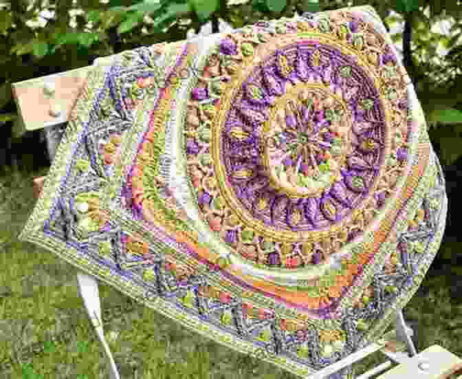 A Mandala Afghan With Intricate Patterns And Three Dimensional Elements Crochet Mandala Afghan: How To Crochet Your Own Mandala Afghan: Crochetted Mandala Afghan Patterns