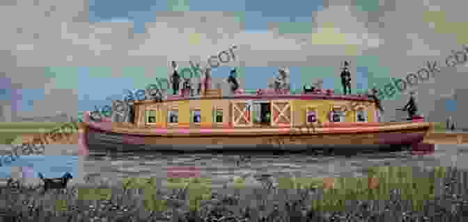 Bustling Scene On The Erie Canal, With Boats Loaded With Goods And People Interacting On The Towpaths Erie Canal Sings The: A Musical History Of New York S Grand Waterway