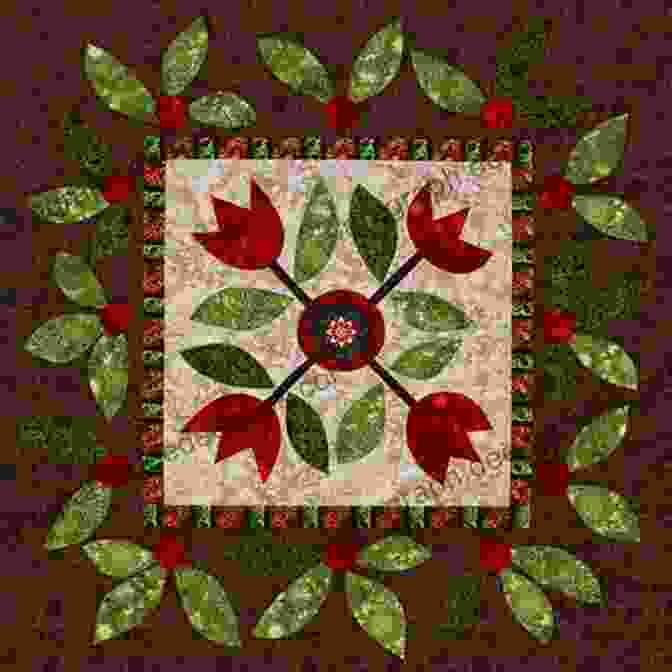 Close Up Of Fusible Appliquéd Quilt Block Featuring Delicate Floral Motifs Creative Quilts From Your Crayon Box: Melt N Blend Meets Fusible Applique