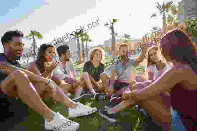 Friends Sitting In A Circle, Chatting And Laughing My Friends By The Beach (The My Friends 2)