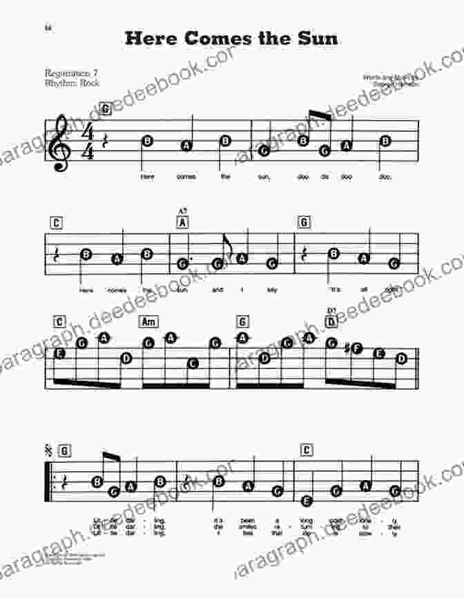 Here Comes The Sun Sheet Music Disney Songs Beginning Solo Guitar: 15 Songs Arranged For Beginning Chord Melody Style In Standard Notation And Tablature