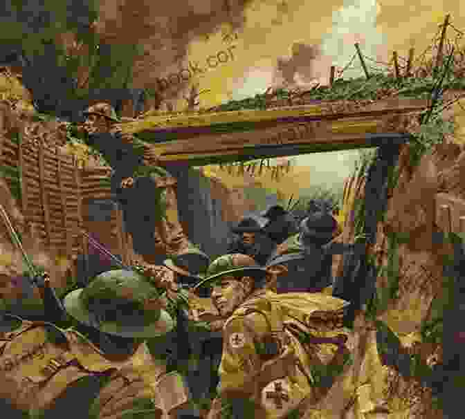 Painting Depicting A Scene From World War I, With Soldiers Fighting In Trenches. Conquering Peace: From The Enlightenment To The European Union