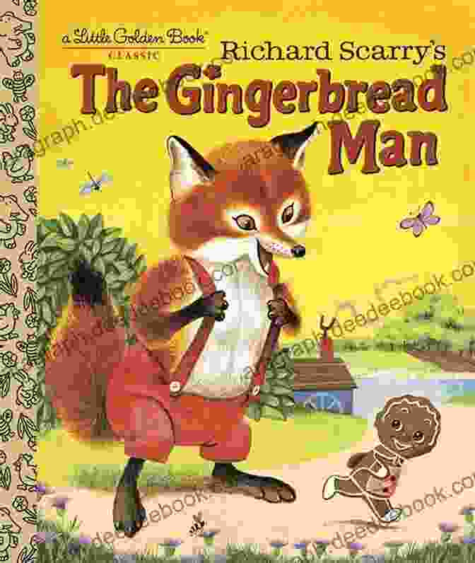 Richard Scarry's The Gingerbread Man Little Golden Book Cover With A Smiling Gingerbread Man Running Through A Colorful Town Richard Scarry S The Gingerbread Man (Little Golden Book)