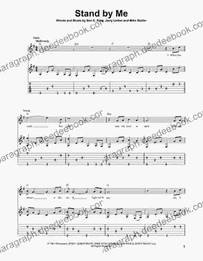 Stand By Me Tablature Disney Songs Beginning Solo Guitar: 15 Songs Arranged For Beginning Chord Melody Style In Standard Notation And Tablature